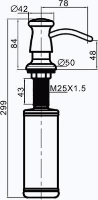 Дозатор жидкого мыла Gappo G403-6 встраиваемый