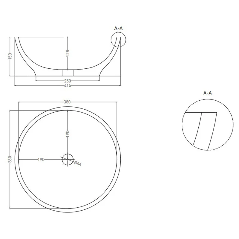 Раковина накладная Salini Gloria 1102203MRF белый