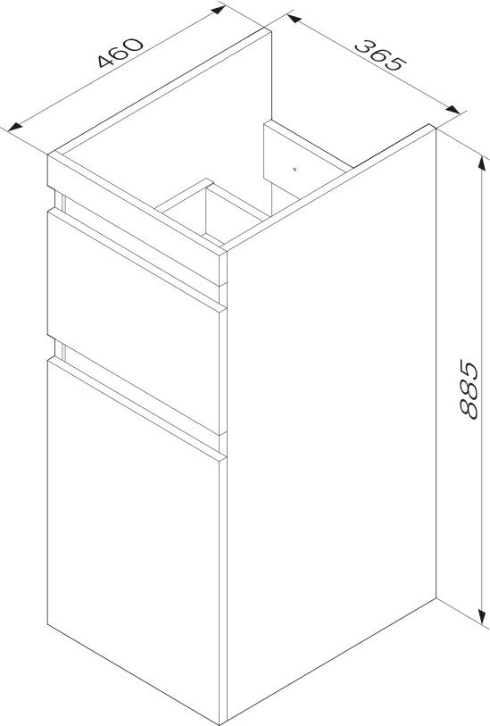 Тумба под раковину AM.PM X-Joy 40 M85AFSX0402WG, белый