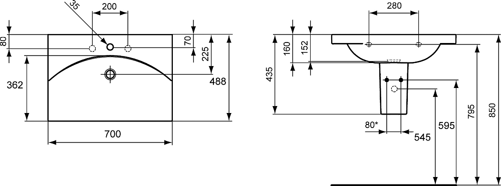 Раковина Ideal Standard Daylight K072601