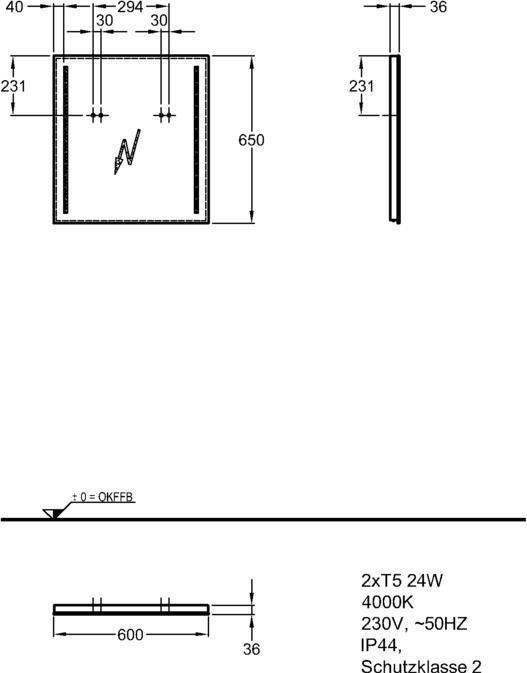 Зеркало с подсветкой 60 см Geberit Option 500.586.00.1