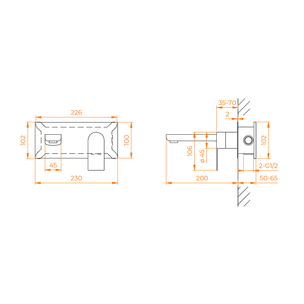 Встраиваемый смеситель RGW Shower Panels 51140546-04 черный