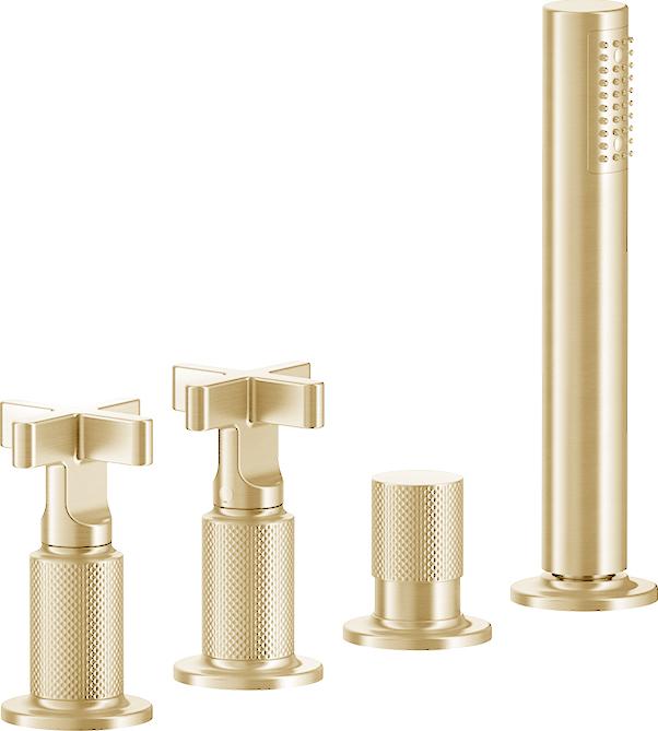 Смеситель на борт ванны Gessi Inciso 58143#246, золото