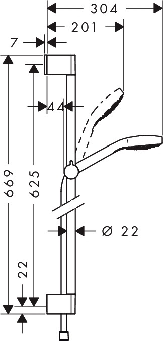 Душевой гарнитур Hansgrohe Croma Select 26583400