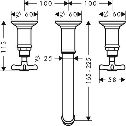 Смеситель для раковины Axor Montreux 16532310, красное золото