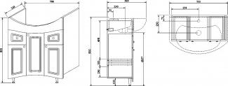 Тумба под раковину Sanflor Софи 105 см C02645