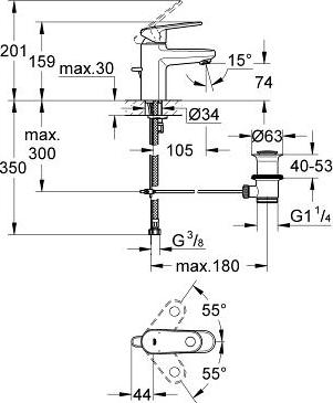 Смеситель для раковины Grohe Europlus 3261200E