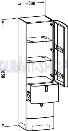 Шкаф Duravit Esplanade ES9055R5656 белый лак