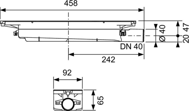 Сифон для душевого лотка Tece Drainprofile 673001 DN 40