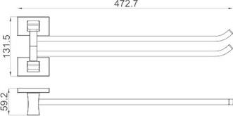 Полотенцедержатель Gappo G0712-6 поворотный двойной