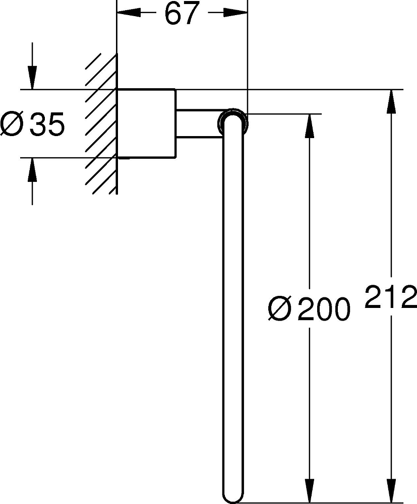 Полотенцедержатель Grohe Atrio New 40307003