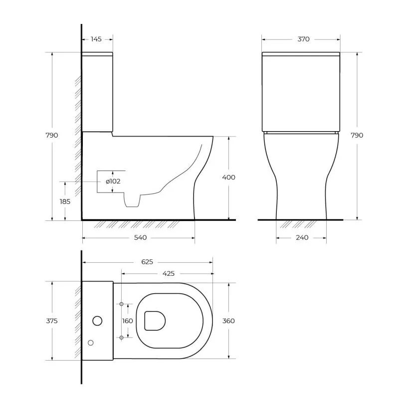 Напольный унитаз-компакт BelBagno Energia BB8134CPR/SC/BB8134T, безободковый, крышка Soft Close, белый