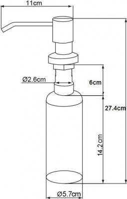 Дозатор жидкого мыла Oulin OL-401D хром