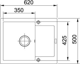 Кухонная мойка 62 см Franke Maris MRG 611С 3,5" 114.0296.503, ваниль