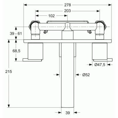 Смеситель для раковины Jado Glance H2109AA хром