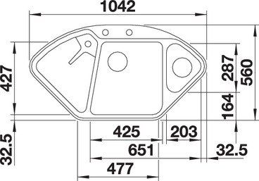 Кухонная мойка Blanco Delta II-F 523670 антрацит