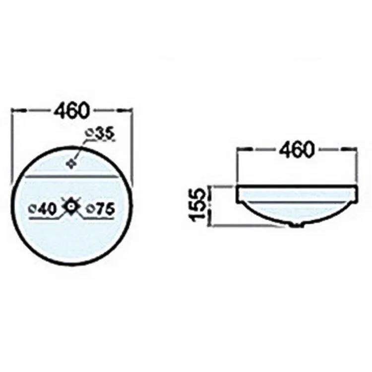 Раковина накладная Comforty PZ-8005 белый