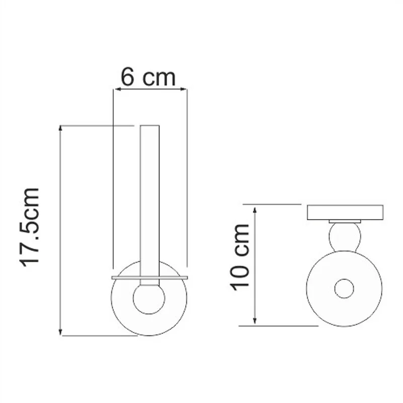 Держатель туалетной бумаги WasserKRAFT Nau K-7700 K-7797 хром