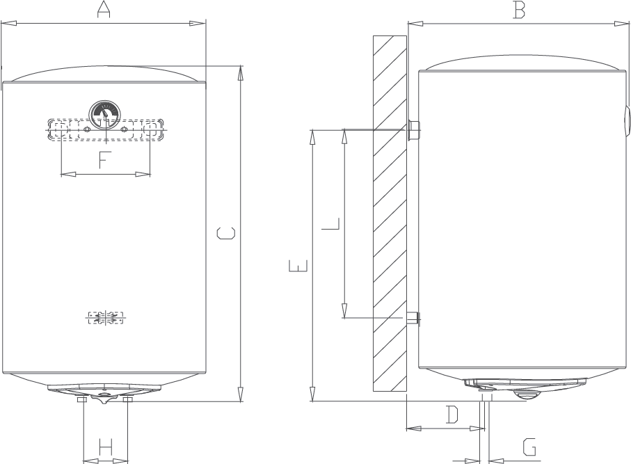 Водонагреватель Ferroli E-glass Slim 60VS F1H0542A 60 л белый