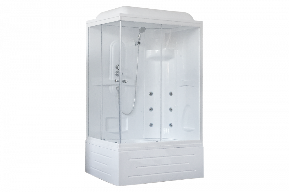 Душевая кабина 120х80 см Royal Bath BP RB8120BP2-T-R стекло прозрачное с гидромассажем