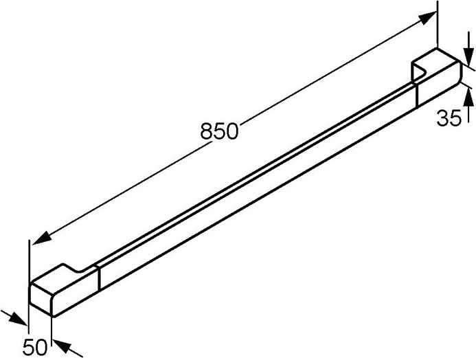 Полотенцедержатель 85 см Kludi Esprit 5697905, хром