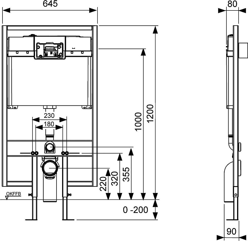 Инсталляция для унитаза Tece Рrofil 9300040