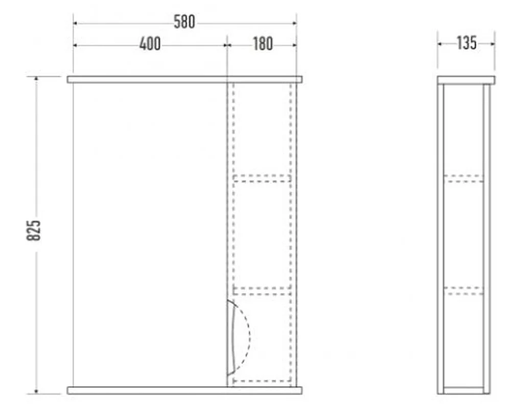 Зеркальный шкаф Mirsant Камилла MRM0104 белый