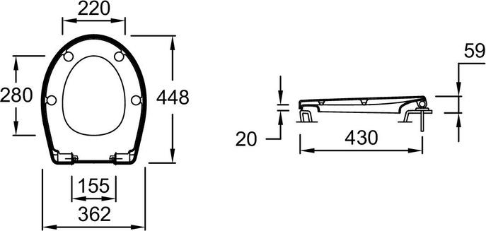 Крышка-сиденье Jacob Delafon Patio E70021-00 с микролифтом петли хром