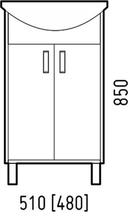 Тумба под раковину Corozo Колор 50 SD-00000682, белый