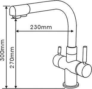 Смеситель Seaman Barcelone SSL-5383 Water для кухонной мойки