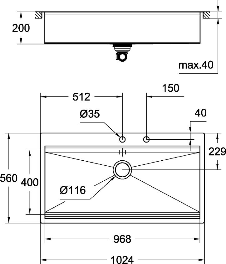 Кухонная мойка Grohe K800 31586SD0