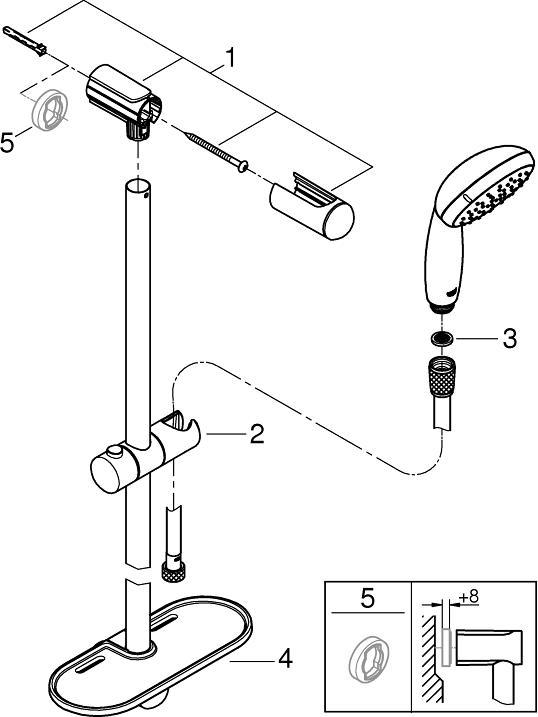 Душевой гарнитур Grohe Tempesta New 27926000