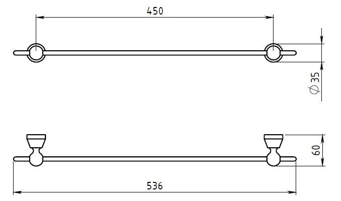 Полотенцедержатель Novaservis Novatorre 3 6327.0 хром