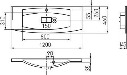 Раковина Aquaton Милан 120 1A70663KML010