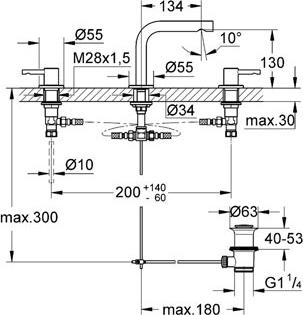 Смеситель для раковины Grohe Essence 20296000