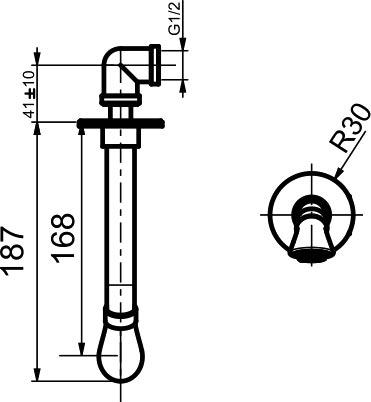 Излив Webert Opera AC0983980 для ванны розовое золото