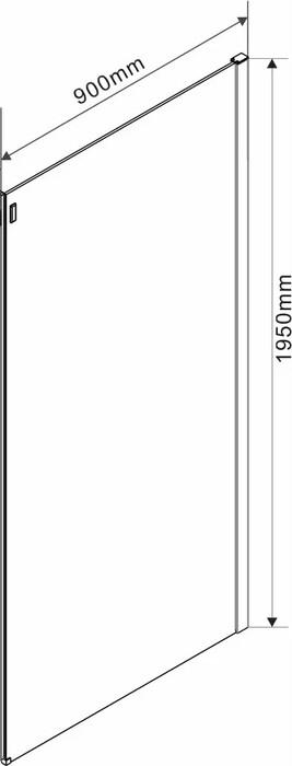 Боковая стенка Vincea Como VSG-1C900CGB тонированная, черный