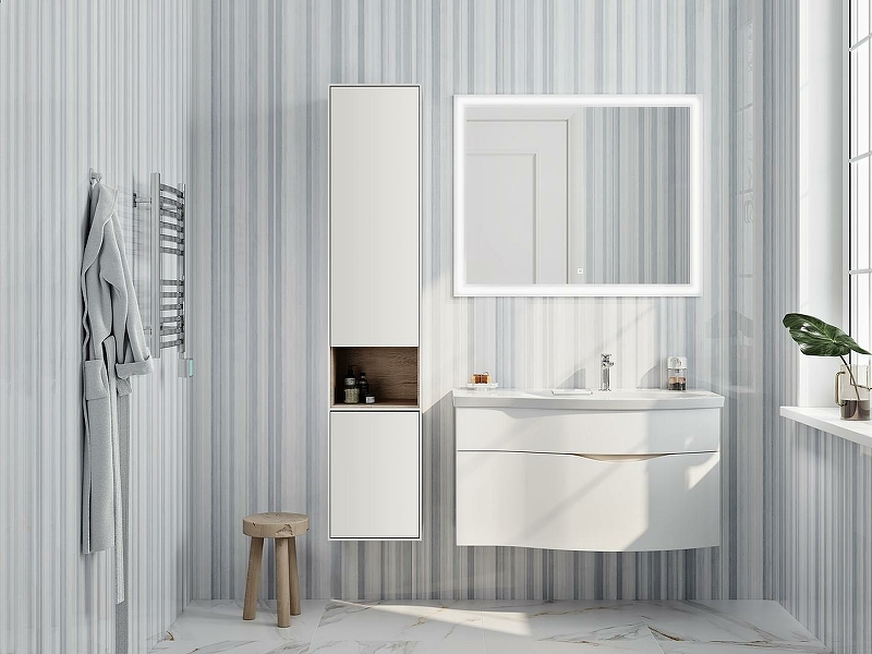 Тумба под раковину Kerama Marazzi Riva 100 R RV.100Rh\WHT.M подвесная Белая матовая