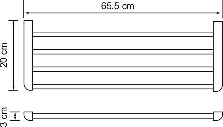 Полотенцедержатель 65 см WasserKRAFT Kammel K-8311, хром