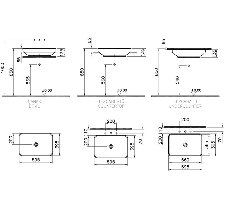 Раковина VitrA Water Jewels 4442B071-0016 серый