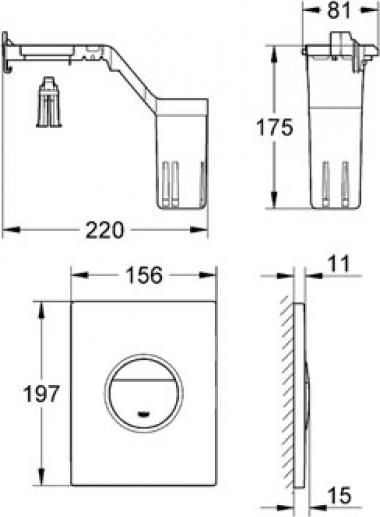 Кнопка смыва Grohe Nova Cosmopolitan 38799SH0