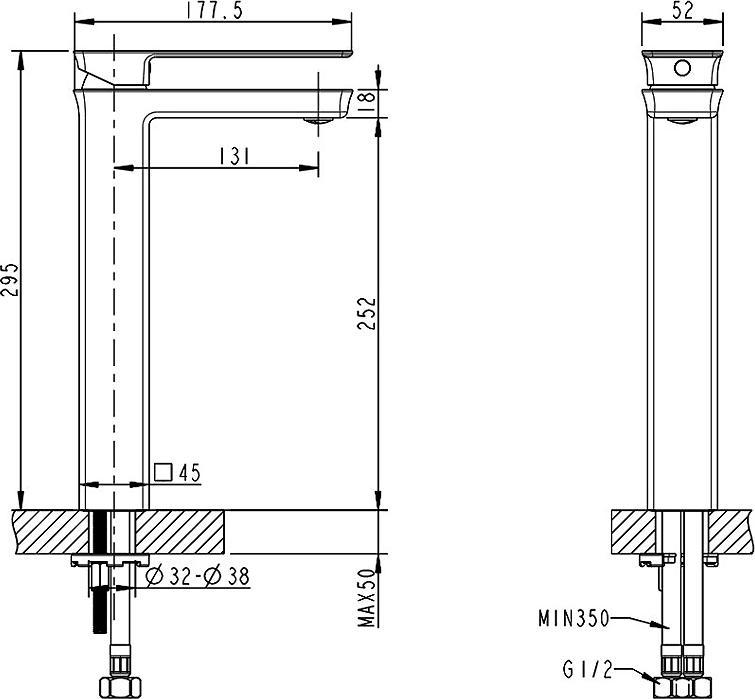 Смеситель Bravat Phillis F156101C-A-RUS для раковины