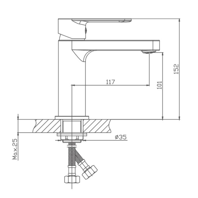 Смеситель для раковины Haiba HB10617 хром