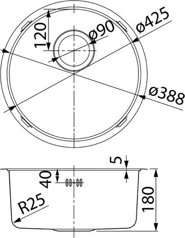 Кухонная мойка Iddis Edifice 42 EDI42G0i77, графит