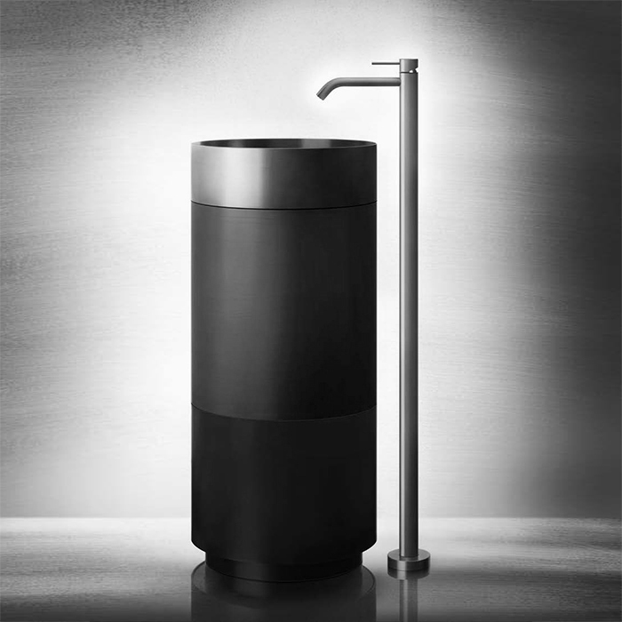 Раковина накладная 40 см Gessi 316 54601#239, steel brushed