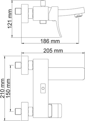 Смеситель для ванны Wasserkraft Aller 1061 WHITE