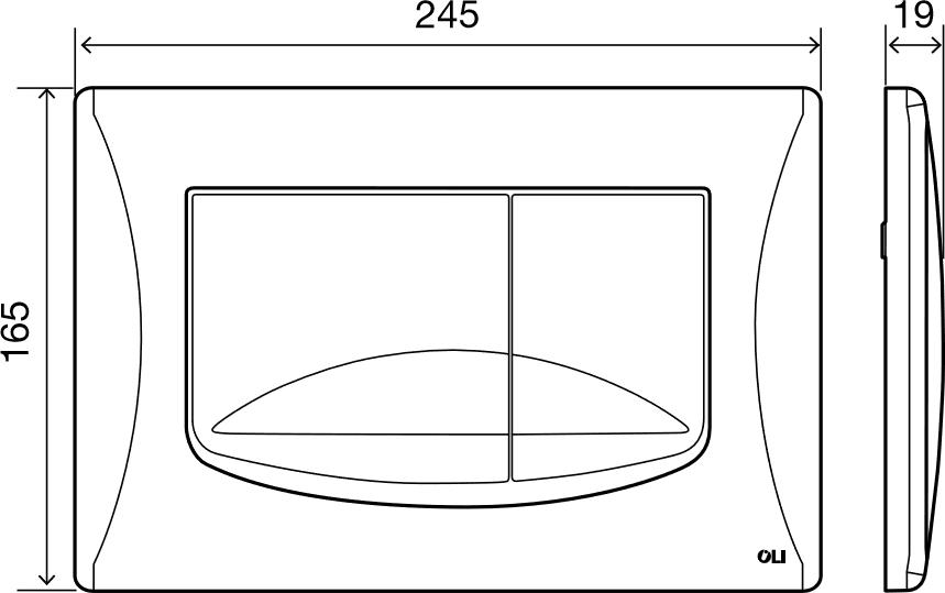 Кнопка смыва OLI River Dual 638501 белая