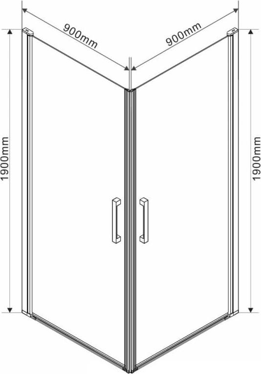 Душевой уголок Vincea Orta VSS-1O9090CL, стекло прозрачное, хром