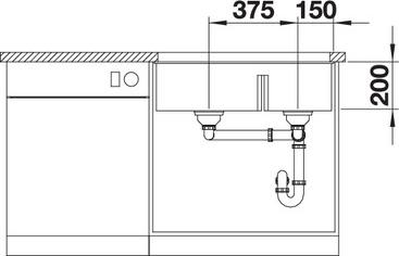 Кухонная мойка Blanco Subline 430/270-U 523158 серый бежевый