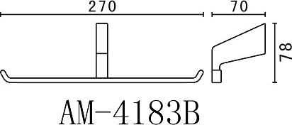 Держатель туалетной бумаги Art&Max Techno AM-E-4183B, хром